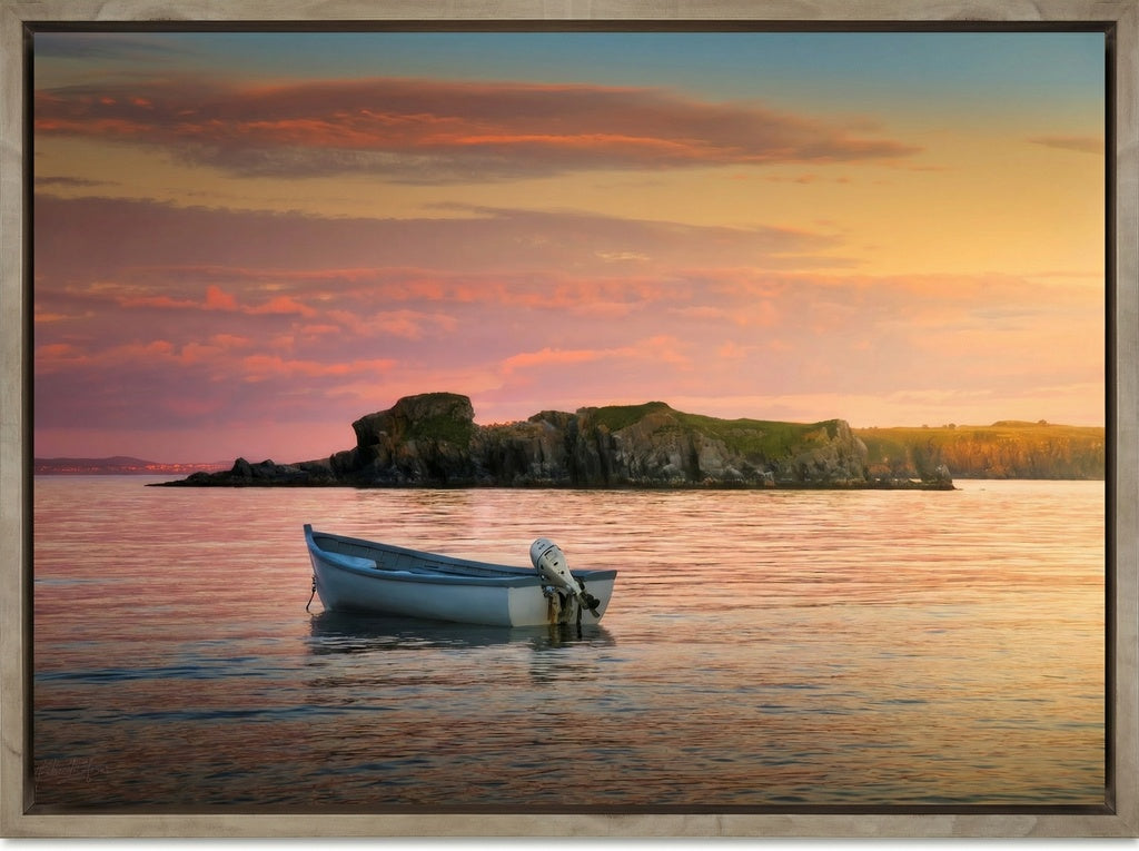 Evening Dory Sun Lit Islands