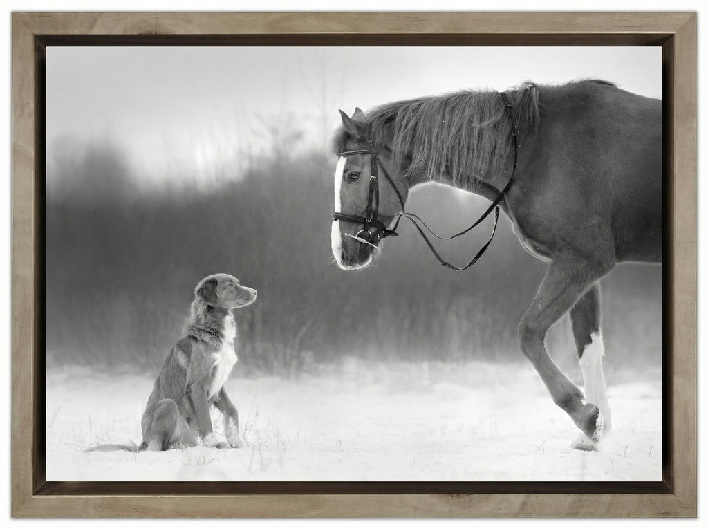 Horse and Retriever