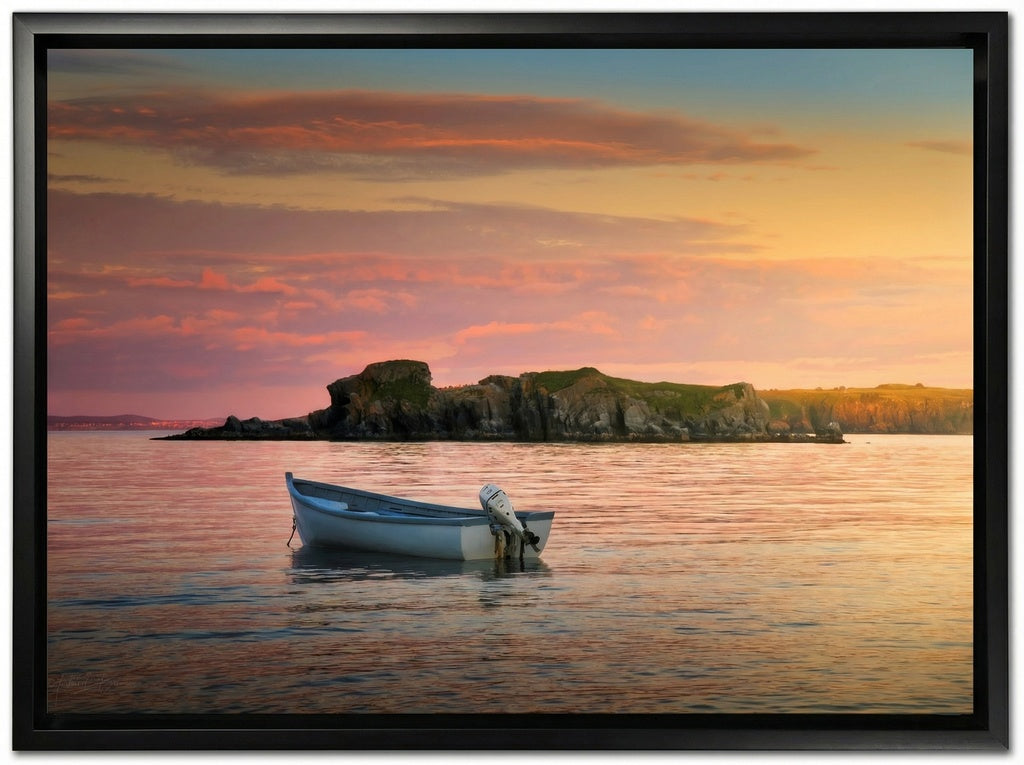 Evening Dory Sun Lit Islands
