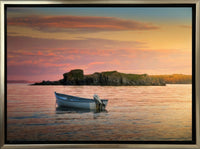 Evening Dory Sun Lit Islands