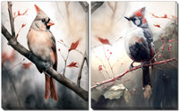 Bird on Branch Set of 2